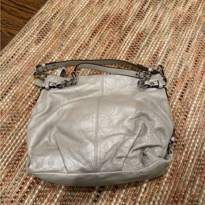 Coach Gray Leather Handbag